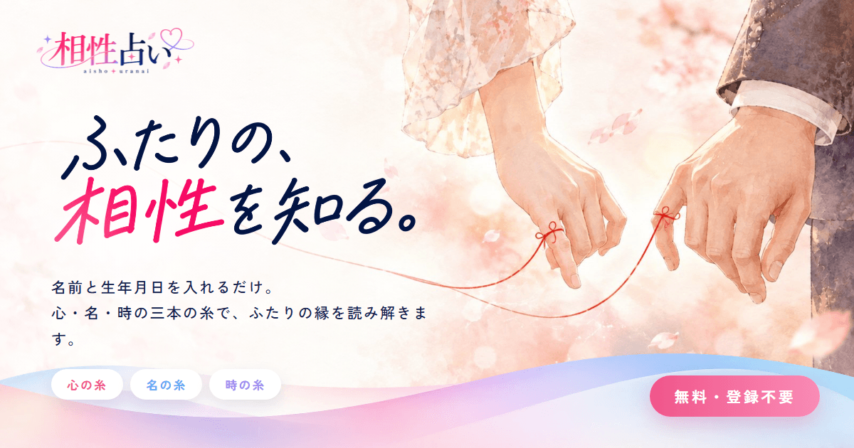 相性占い — ふたりの、相性を知る。